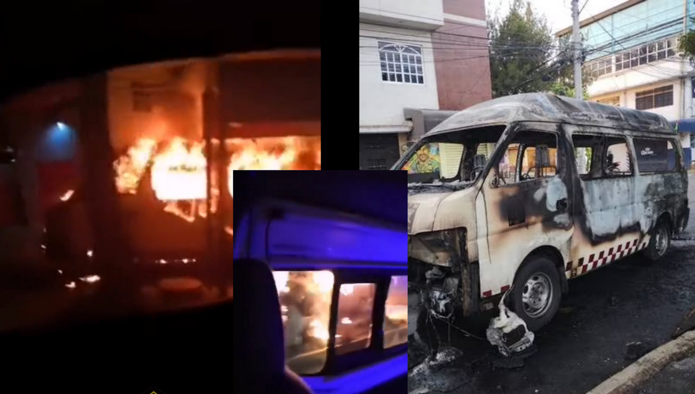Prenden fuego a combi en Edomex, esta sería la razón