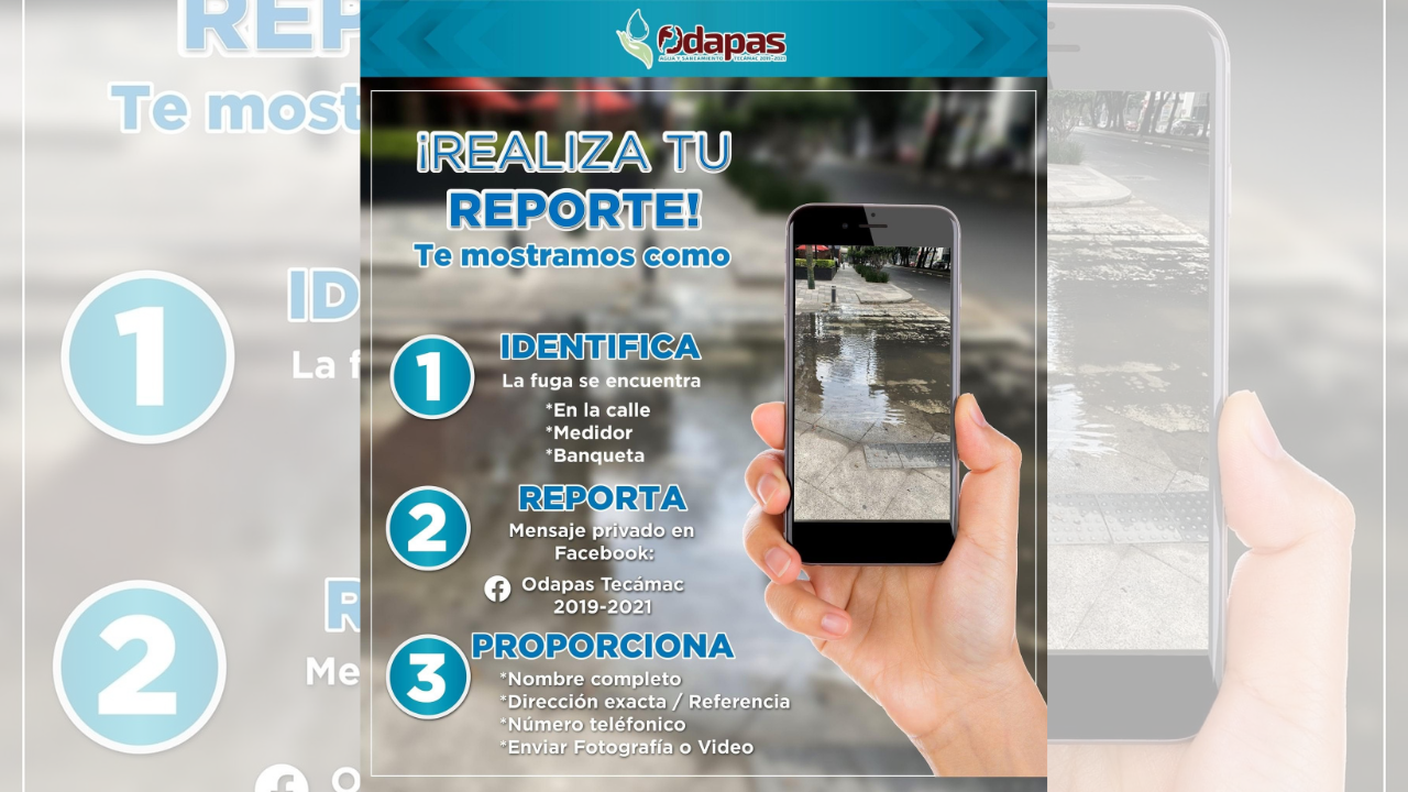 app para reportar fugas tecamac