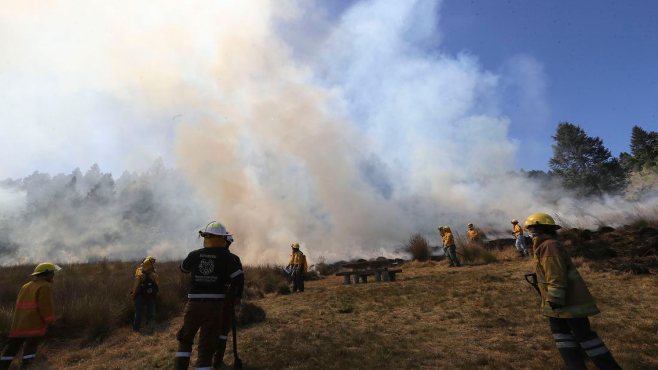 17 incendios en Edomex este fin de semana, Delfina Gómez encabeza coordinación para prevención