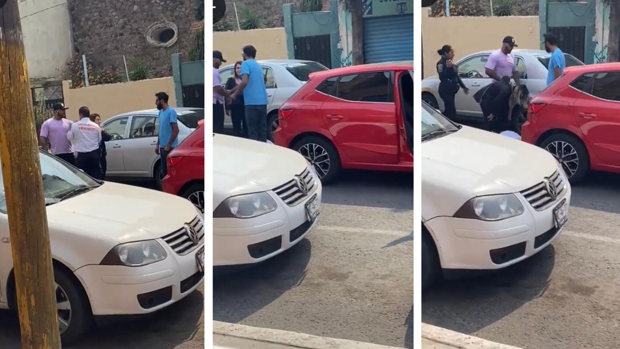 ¡Indignante! Sujeto asfixia a policía por "cerrarle el paso"