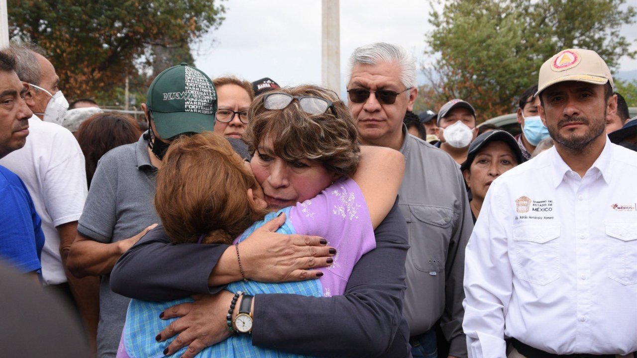 Delfina Gómez supervisa zonas afectadas por las lluvias