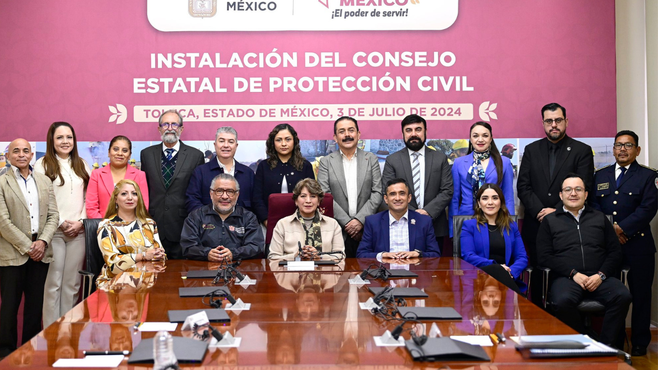 Delfina Gómez instala Consejo Estatal de Protección Civil para la seguridad de los mexiquenses