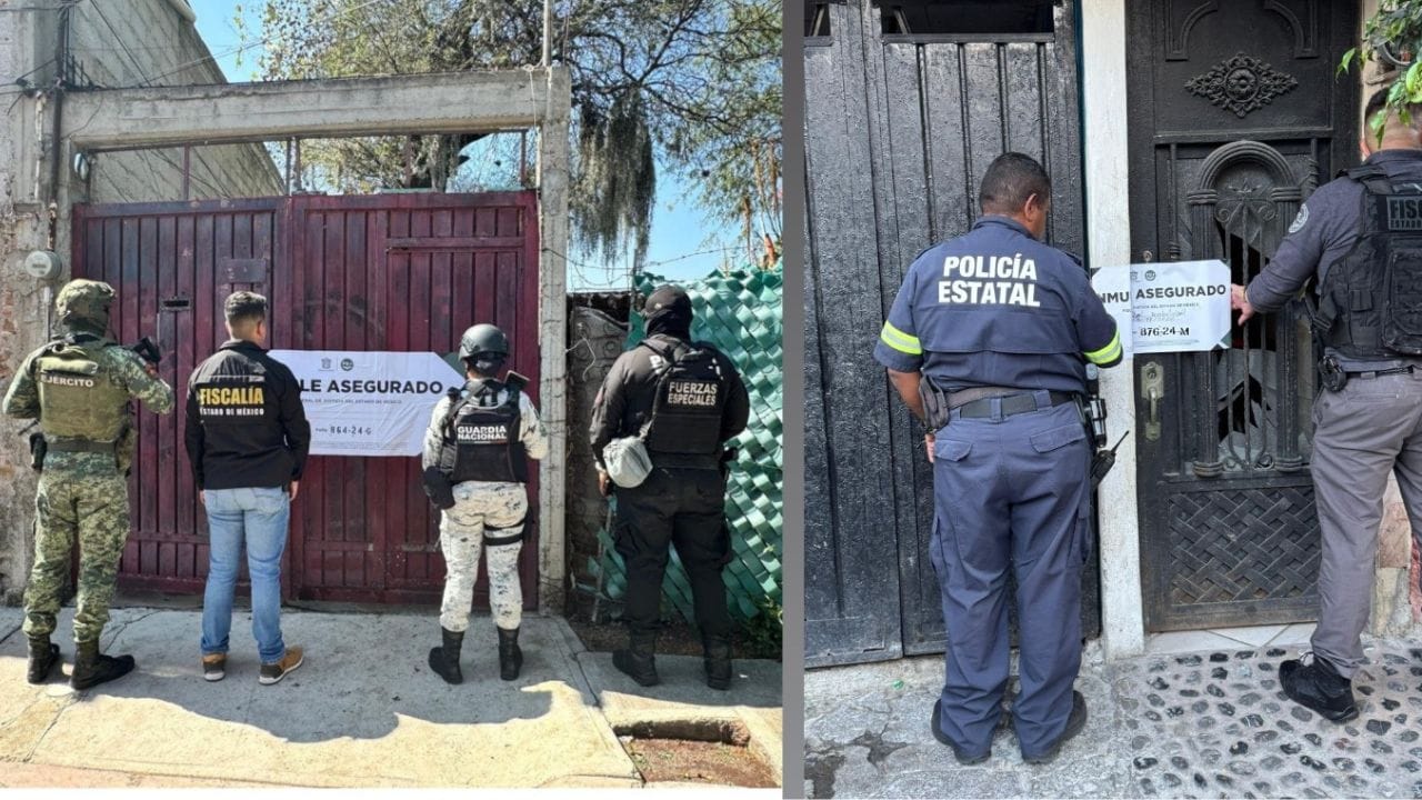 Aseguran inmuebles en el Edomex.