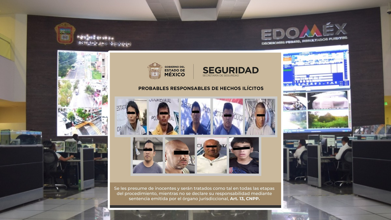 Detienen a 10 por robo a tiendas y cajeros en Edomex