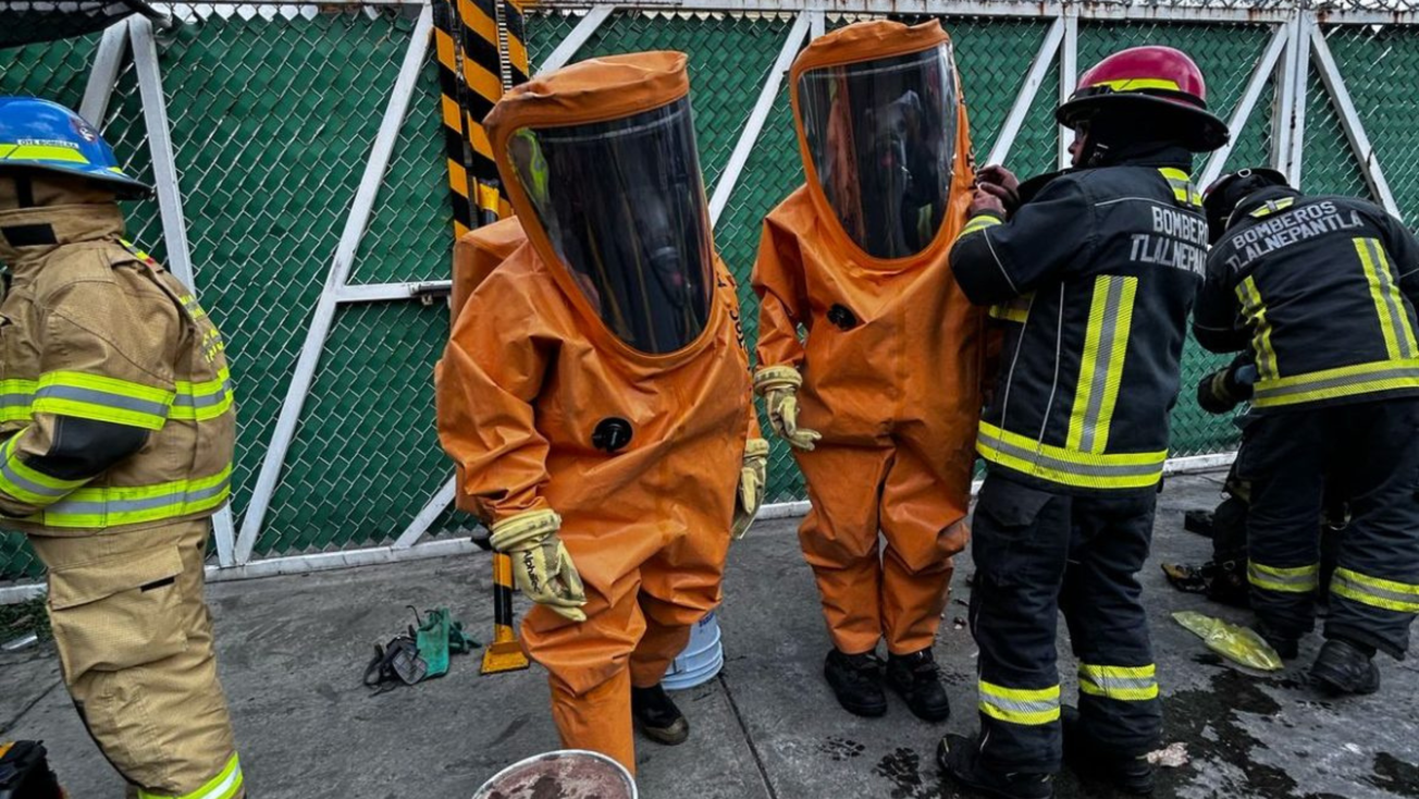 Evacuan más de 100 inmuebles por derrame de químicos en Tlalnepantla