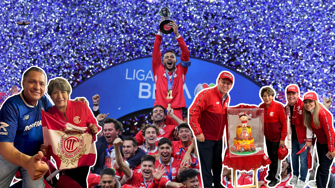 Delfina Gómez reconoce al Toluca por ganar la Liga MX, estuvo en el estadio