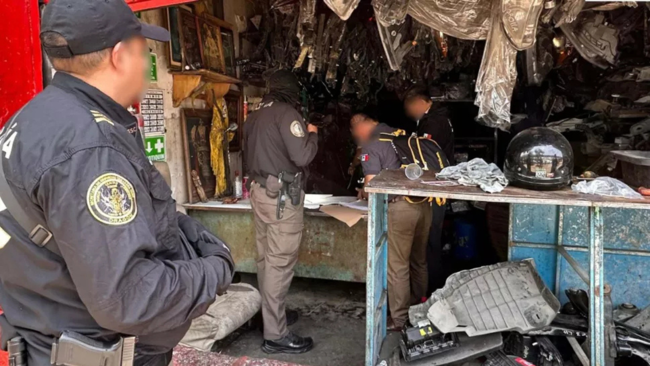 Megaoperativo contra robo de autopartes en Edomex y CDMX