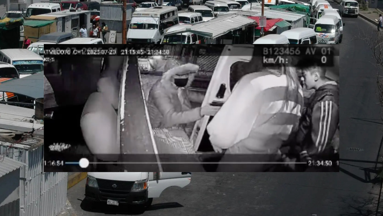 (Video) Chofer frustra asalto a pasajeros en Naucalpan