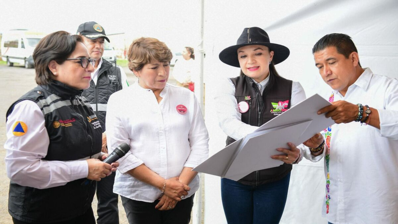 Supervisa Delfina Gómez rutas de evacuación del Popocatépetl