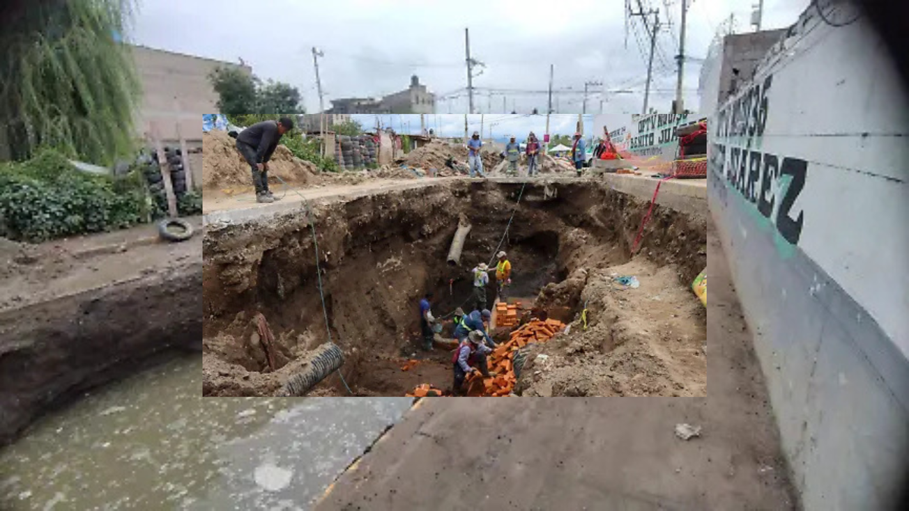 Sin clases más de 600 estudiantes por socavón en Edomex