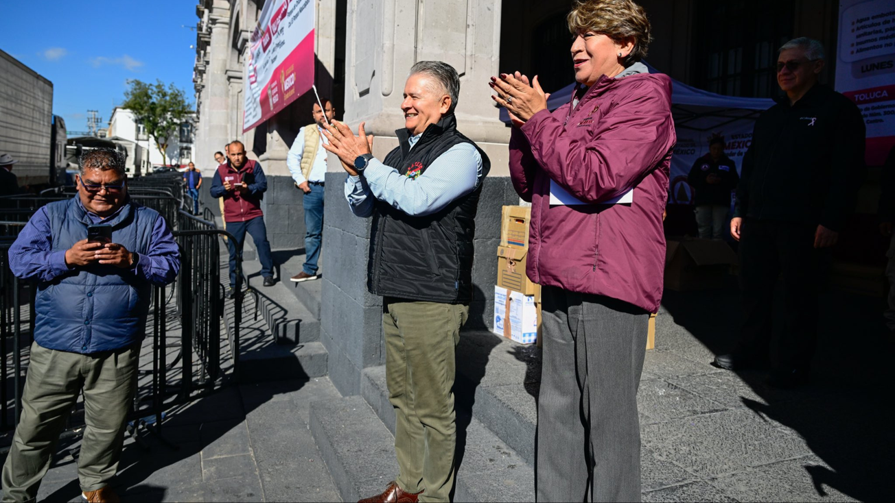 Agradece Delfina Gómez 14 toneladas de ayuda del SUTEYM para damnificados por lluvias