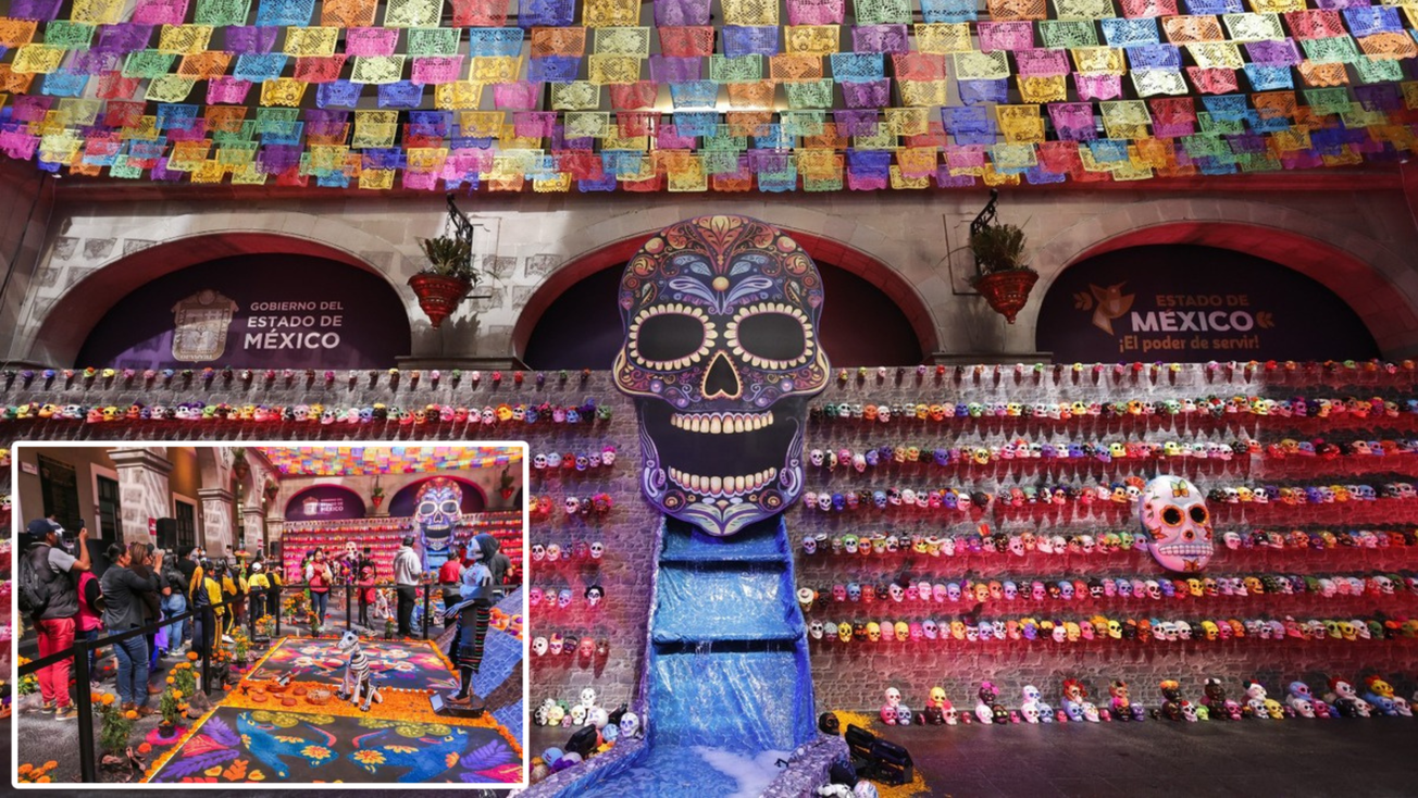 Inauguran en Edomex Ofrenda Monumental de Día de Muertos
