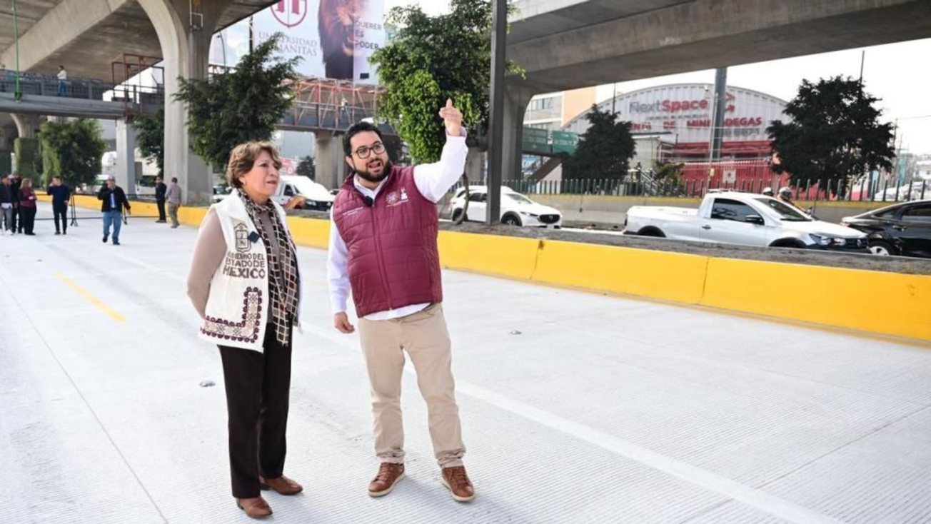 Entrega Delfina Gómez rehabilitación en Periférico Norte