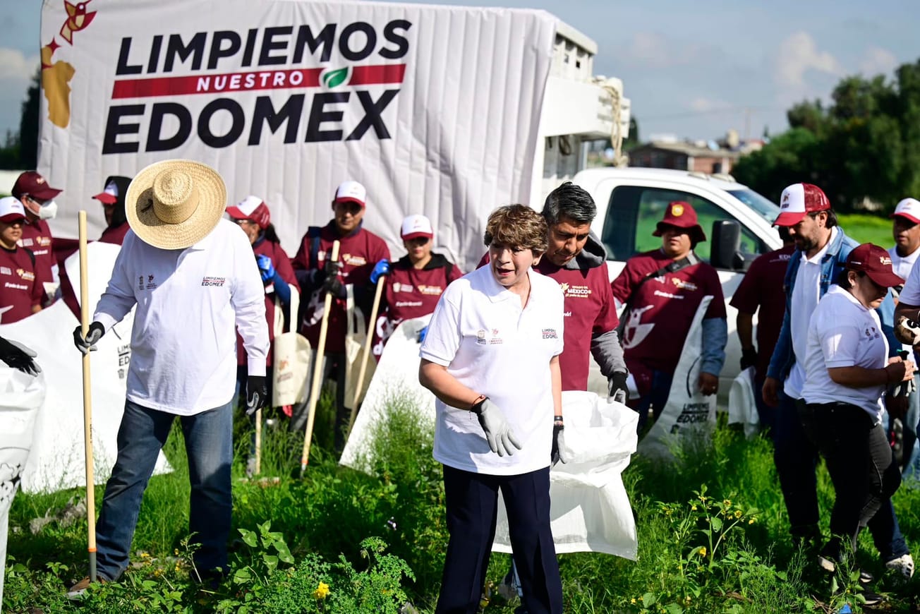 Limpiemos Nuestro Edomex: servidores públicos recolectan 1 tonelada de basura