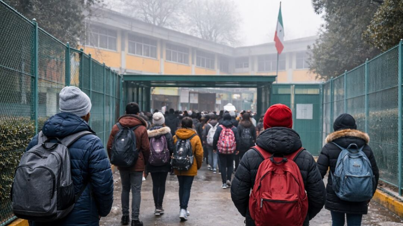 Frío regreso a clases en Edomex, SEP llama a la prevención