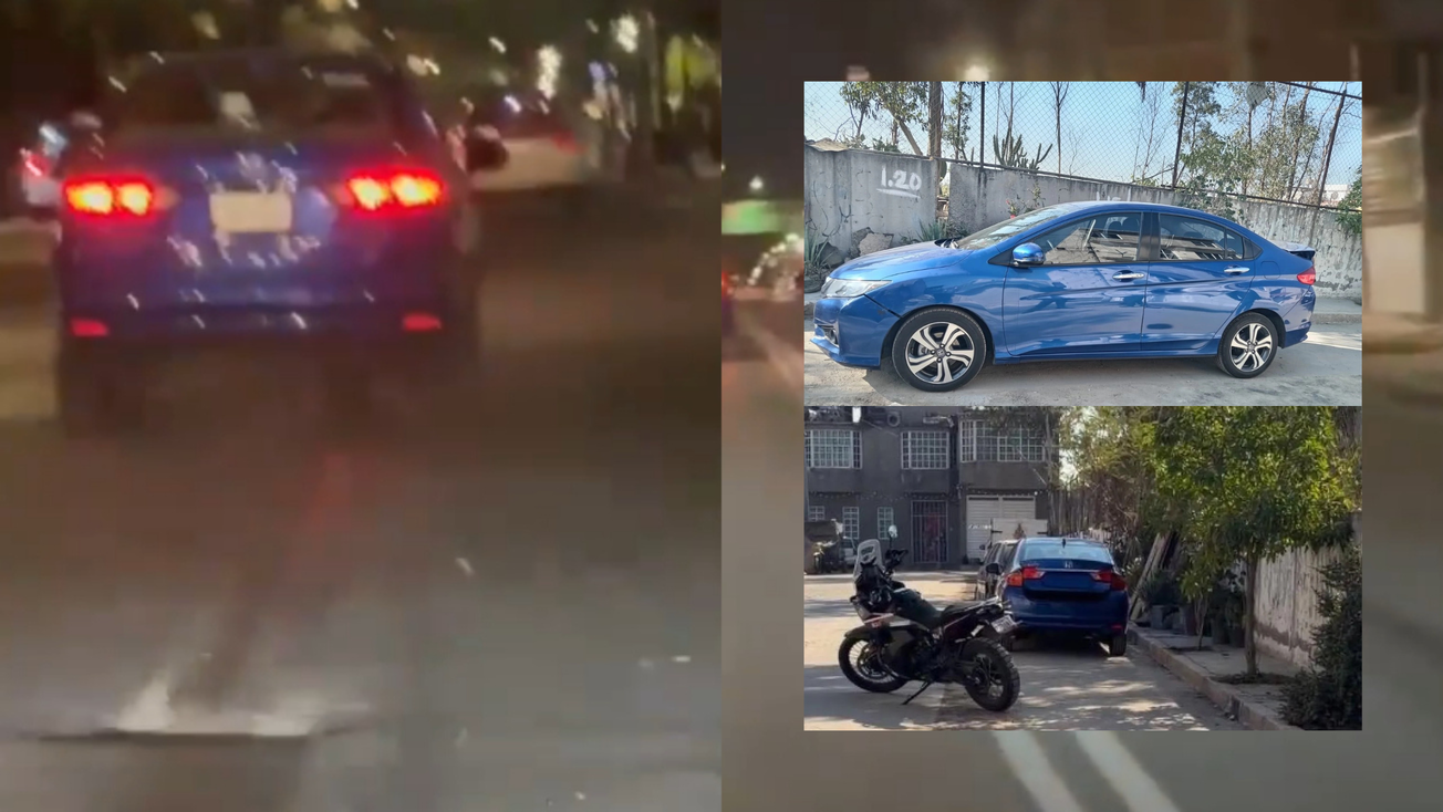 Hallan en Neza auto que arrastró a motociclista en Iztapalapa