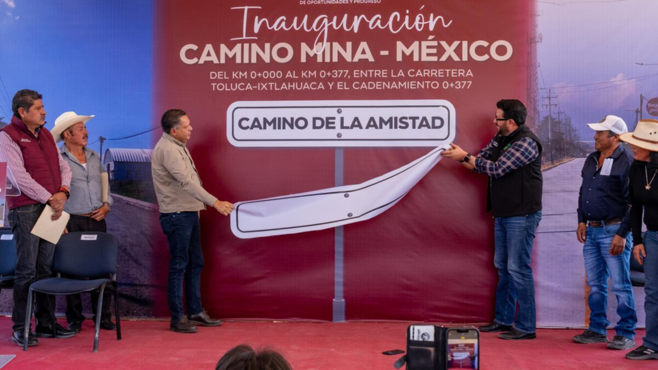 Inauguran en Edomex "Camino de la Amistad", clave en la conexión intermunicipal