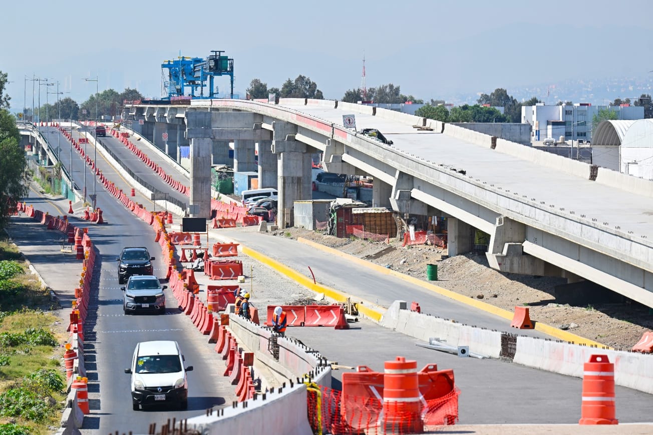 Construyen nuevo tramo del Macrolibramiento mexiquense, reducirá traslado al AIFA