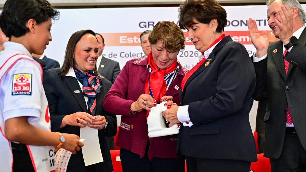 Encabeza Delfina Gómez arranque de colecta de Cruz Roja Mexicana 2026 en Edomex