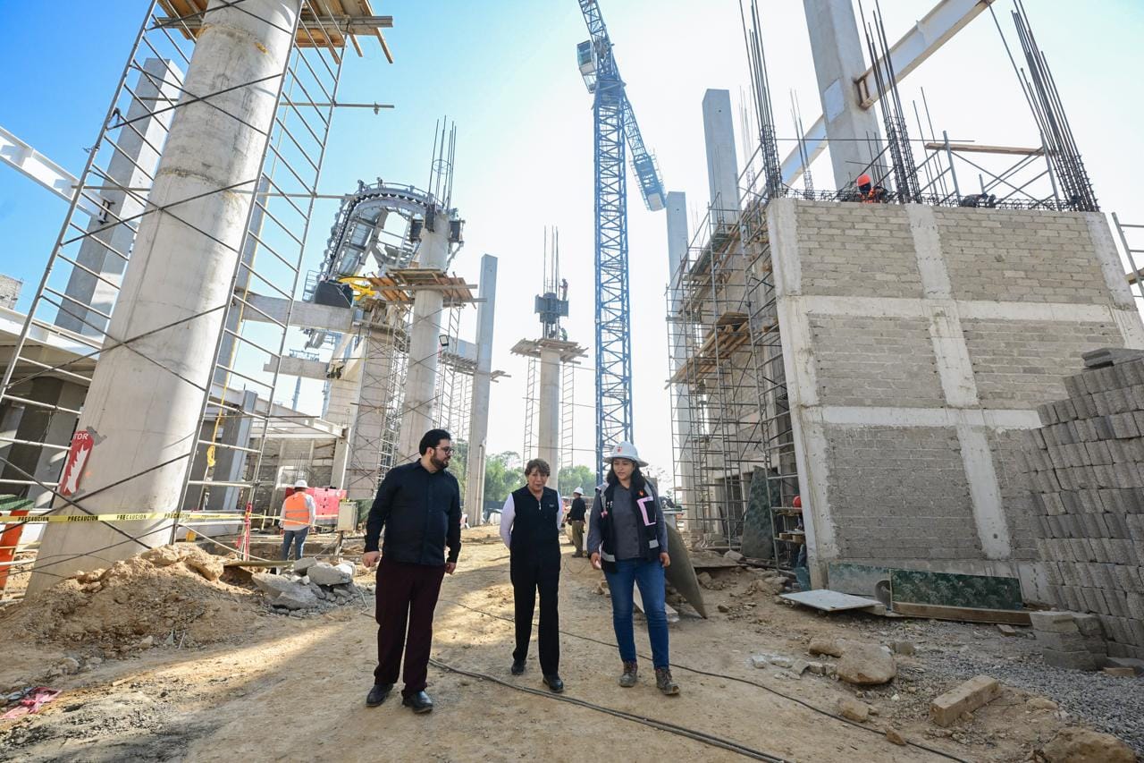 Supervisa Delfina Gómez avances del Mexicable Línea 3 en Edomex